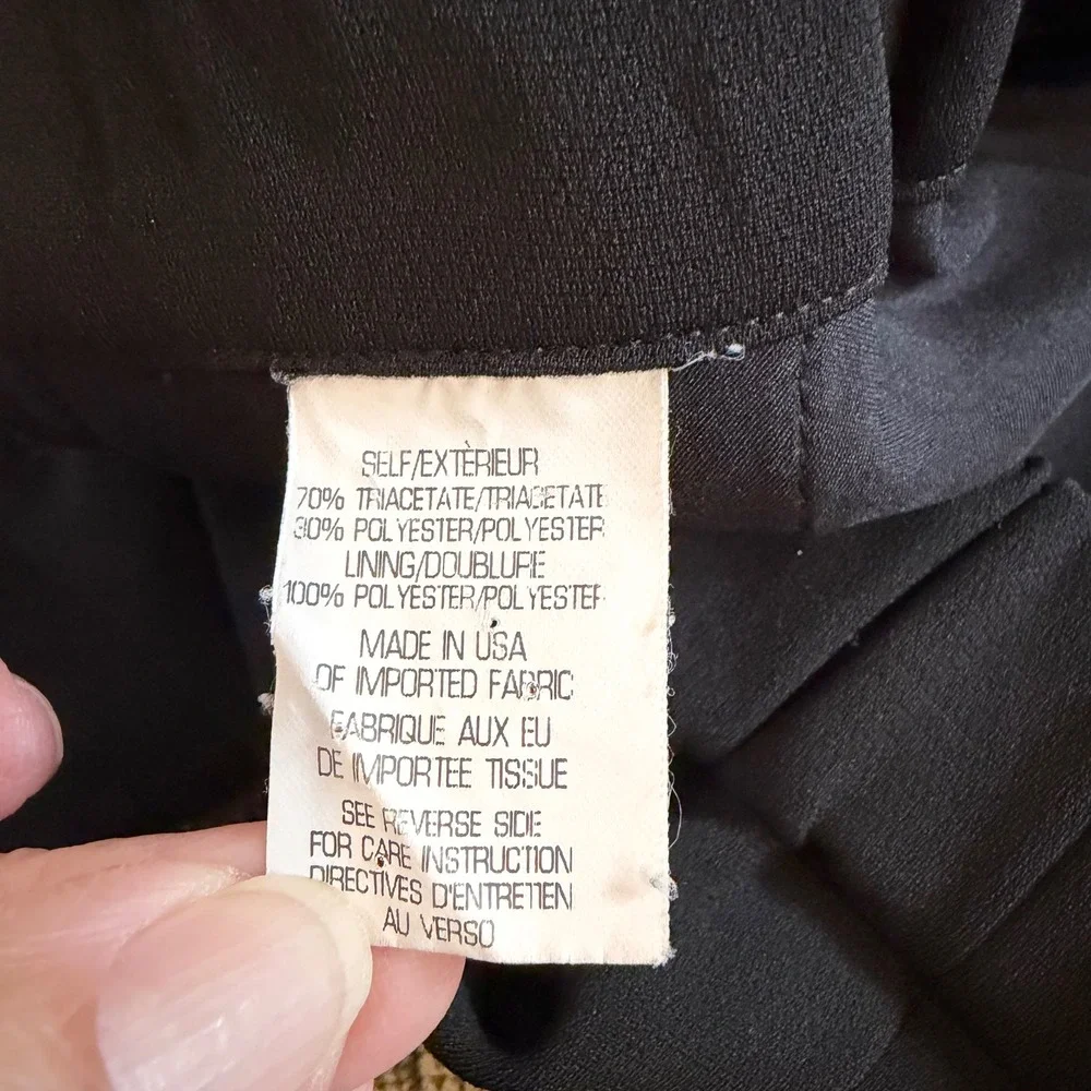 Theory Thorene Admiral Crepe Tapered Dress Pants Black Elastic Waist Size L